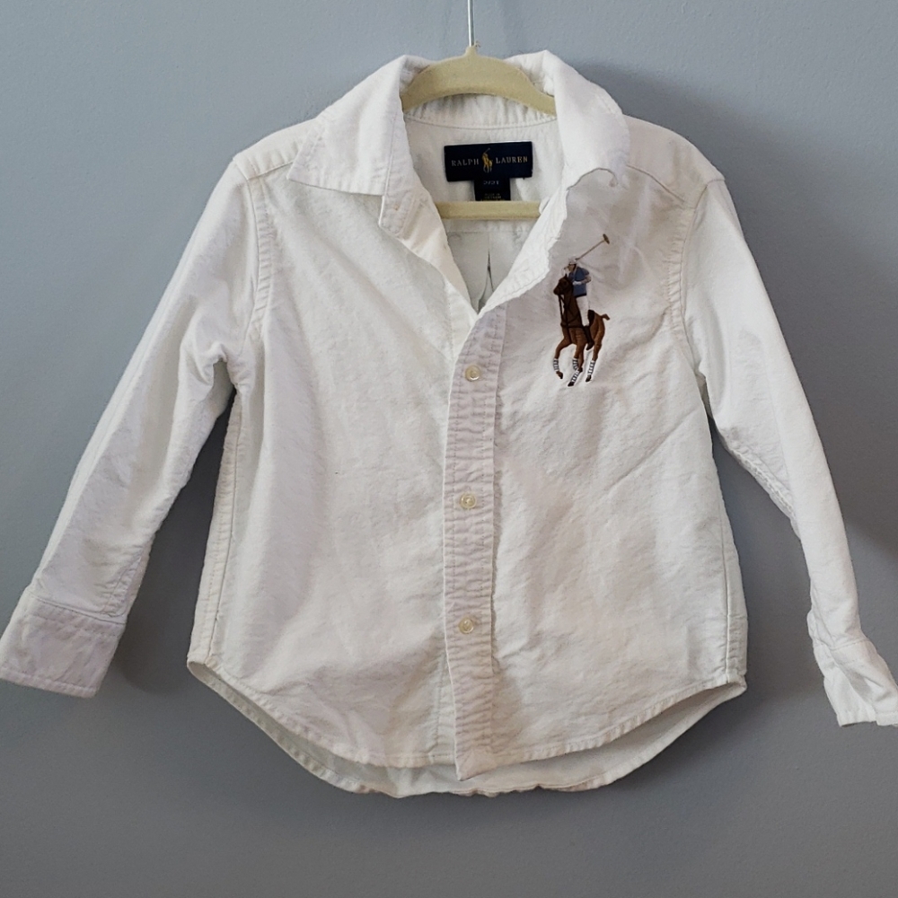 Ralph Lauren White Button Down Shirt 2T